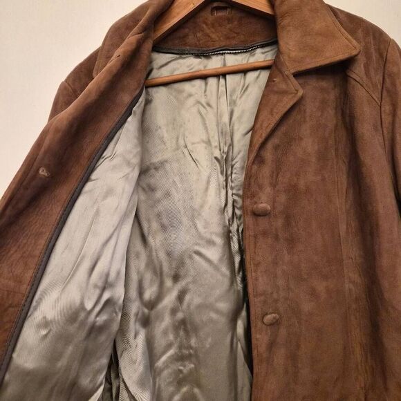 Vintage Brown Learher Button Up Jacket: Super-soft, beautiful, Classic Essential - Picture 6 of 7